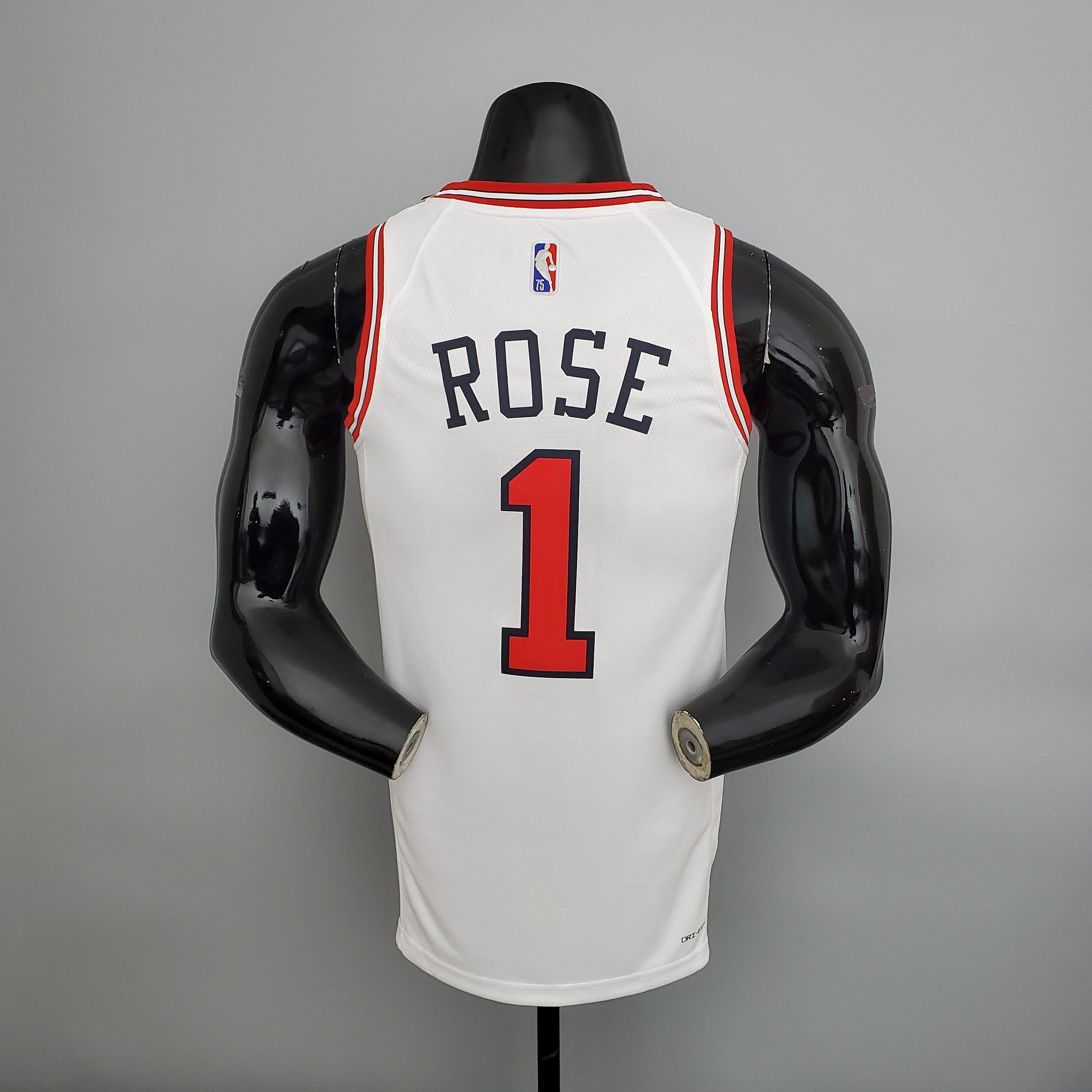 Camisa NBA Chicago Bulls #1 Rose - 75° Aniversário White