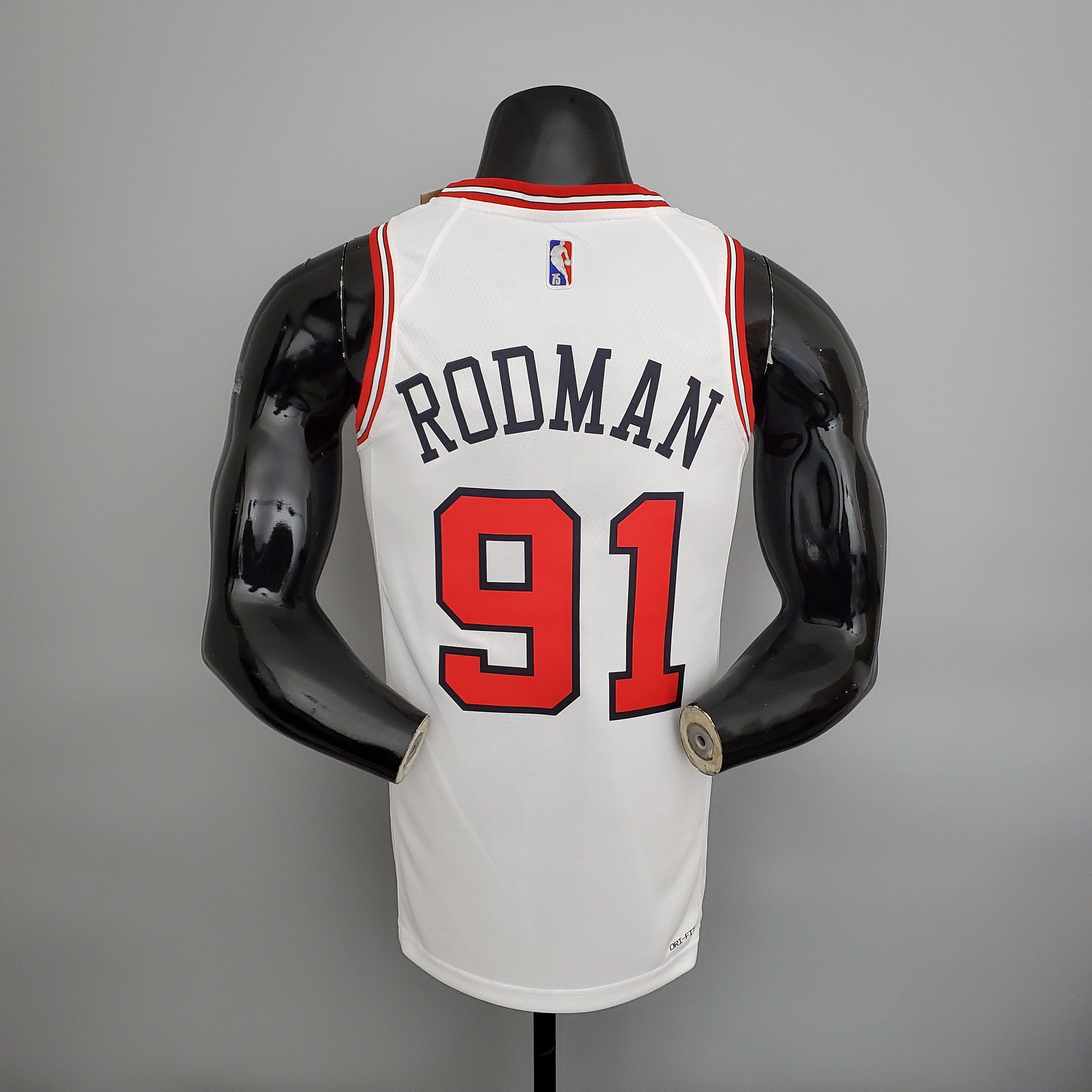 Camisa NBA Chicago Bulls #91 Rodman - 75° Aniversário White